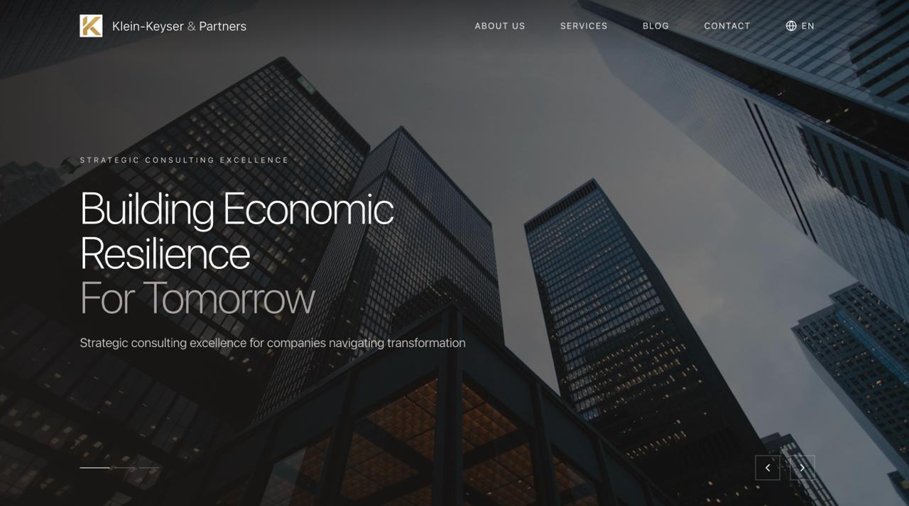 Klein-Keyser & Partners consulting website screenshot
