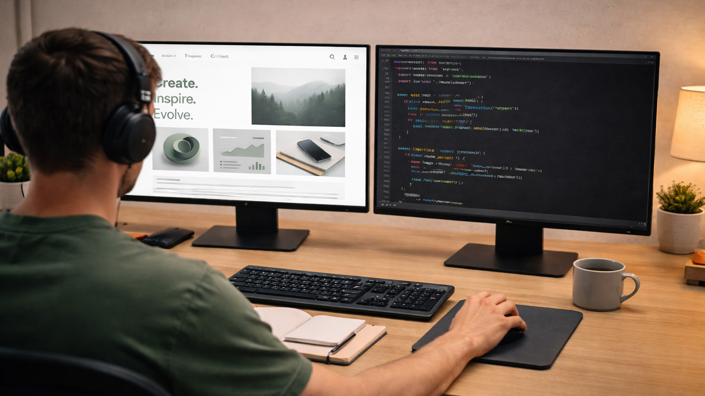 Full-stack developer working across both front-end interface design and back-end server architecture