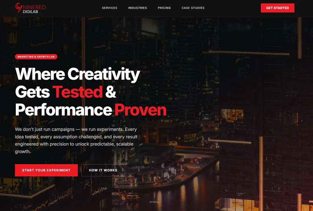 Ninered Digilab website by ClarroxWeb